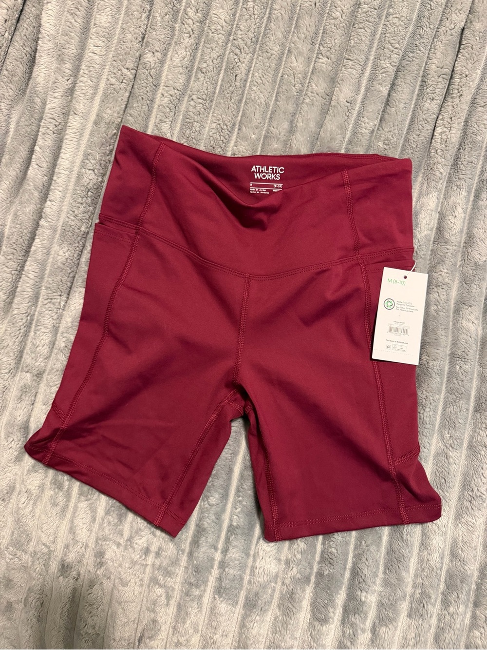 Athletic Works Maroon Bike Shorts